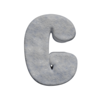 snow text effect letter gG. 3d render png