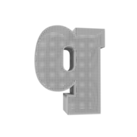 trådmodell text effekt brev q. 3d framställa png