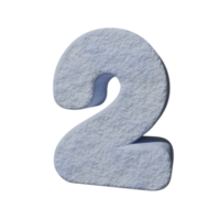 snow text effect number 2. 3d render png