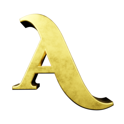 3D Gold Effect Letter A 21054553 PNG