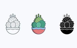 icono de ilustración de planta de cactus vector