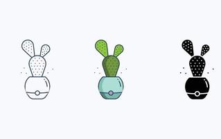 Cactus Plant illustration icon vector