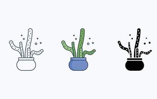 icono de ilustración de planta de cactus vector