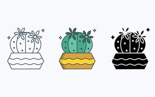 Cactus Plant illustration icon vector