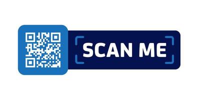 QR code scanning symbol for smartphone. Inscription scan me with smartphone icon. Qr code for payment. Vector illustration.