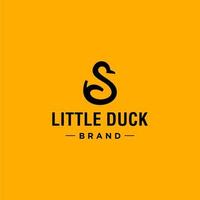 Duck logo icon Line art vector illustration. icon for hunting and tourism. minimal duck outline symbol