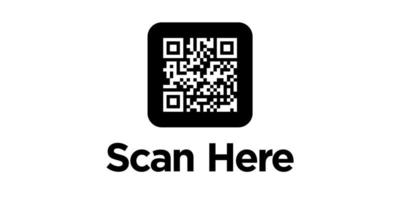 símbolo de escaneo de código qr para smartphone. inscripción escanéame con el icono del teléfono inteligente. código qr para el pago. ilustración vectorial vector