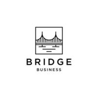 bridge overpass flyover logo vector icon illustration line outline monoline, technology and construction business brand design