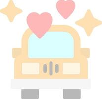 Wedding Car Vector Icon Design