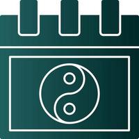 Chinese Calendar Vector Icon Design