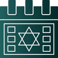 Hebrew Calendar Vector Icon Design