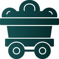 Mining Cart Vector Icon Design