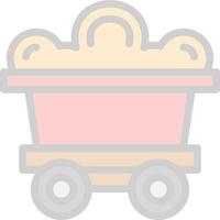 Mining Cart Vector Icon Design