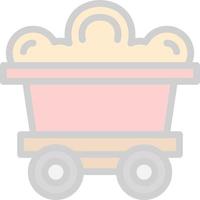 Mining Cart Vector Icon Design