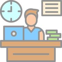 Office TIme Vector Icon Design