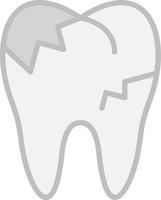 diseño de icono de vector de dientes cariados