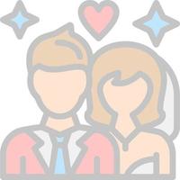 matrimonio, vector, icono, diseño vector