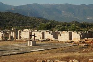 agora en andriake ciudad antigua en demre, antalya, turkiye foto