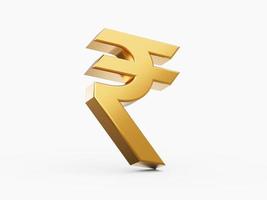 Rupee currency Golden Icon, Indian Rupee 3D illustration photo