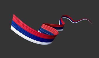 Serbia flag, 3d illustration on a Dark background photo