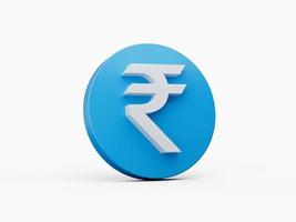 Símbolos de icono de moneda 3d signo rupia india inr ilustración 3d foto