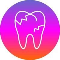 Decayed Teeth Vector Icon Design