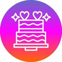 diseño de icono de vector de pastel de boda