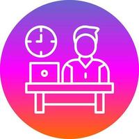 diseño de icono de vector de tiempo de trabajo