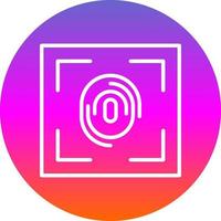 Fingerprint Scanner Vector Icon Design