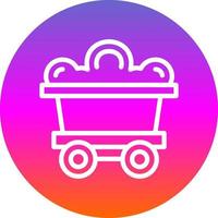 Mining Cart Vector Icon Design