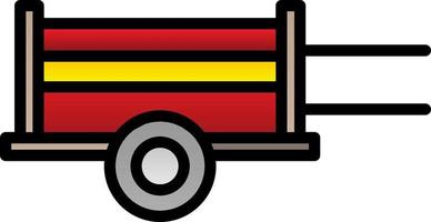 Wood Cart Vector Icon Design