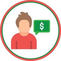 Male Financial Advisor Vector Icon Design