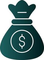 Money Bag Vector Icon Design