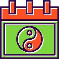 Chinese Calendar Vector Icon Design