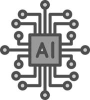 Artificial Intelligence Vector Icon Design