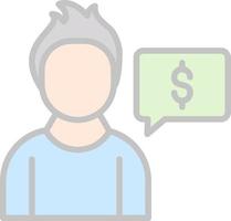 Male Financial Advisor Vector Icon Design