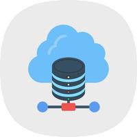 Cloud Database Vector Icon Design