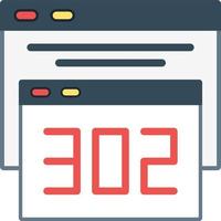 302 Redirect Vector Icon Design