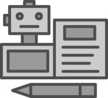 diseño de icono de vector de redacción de bots