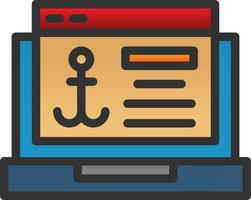 Anchor Text Vector Icon Design