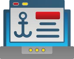 Anchor Text Vector Icon Design