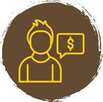 diseño de icono de vector de asesor financiero masculino