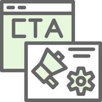 diseño de icono de vector de cta