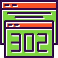 Diseño de icono de vector de redirección 302