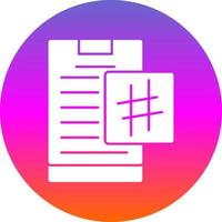 Hashtag Vector Icon Design