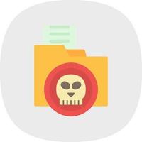 Folder Hacked Vector Icon Design