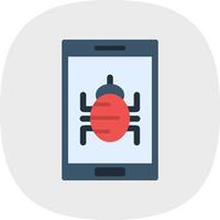 Mobile Virus Vector Icon Design