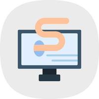 Computer Worm Vector Icon Design