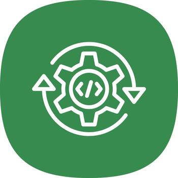 diseño de icono de vector de integración continua