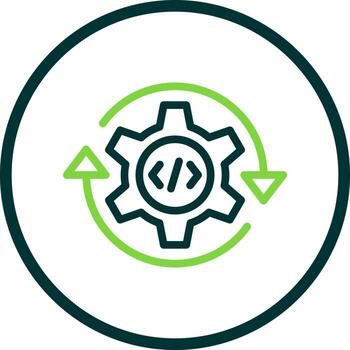 diseño de icono de vector de integración continua